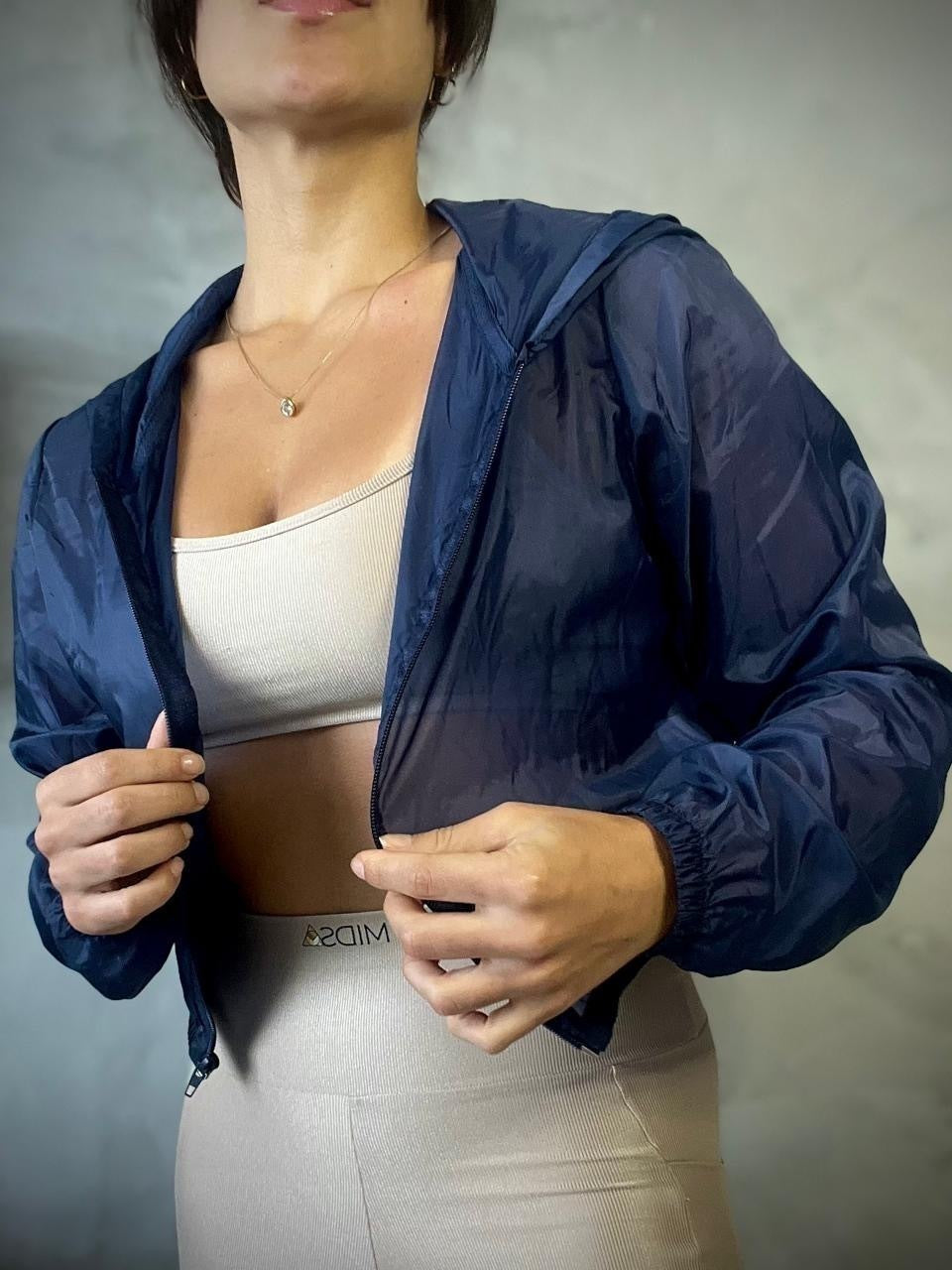 Jaqueta Cropped - Cor: Safira