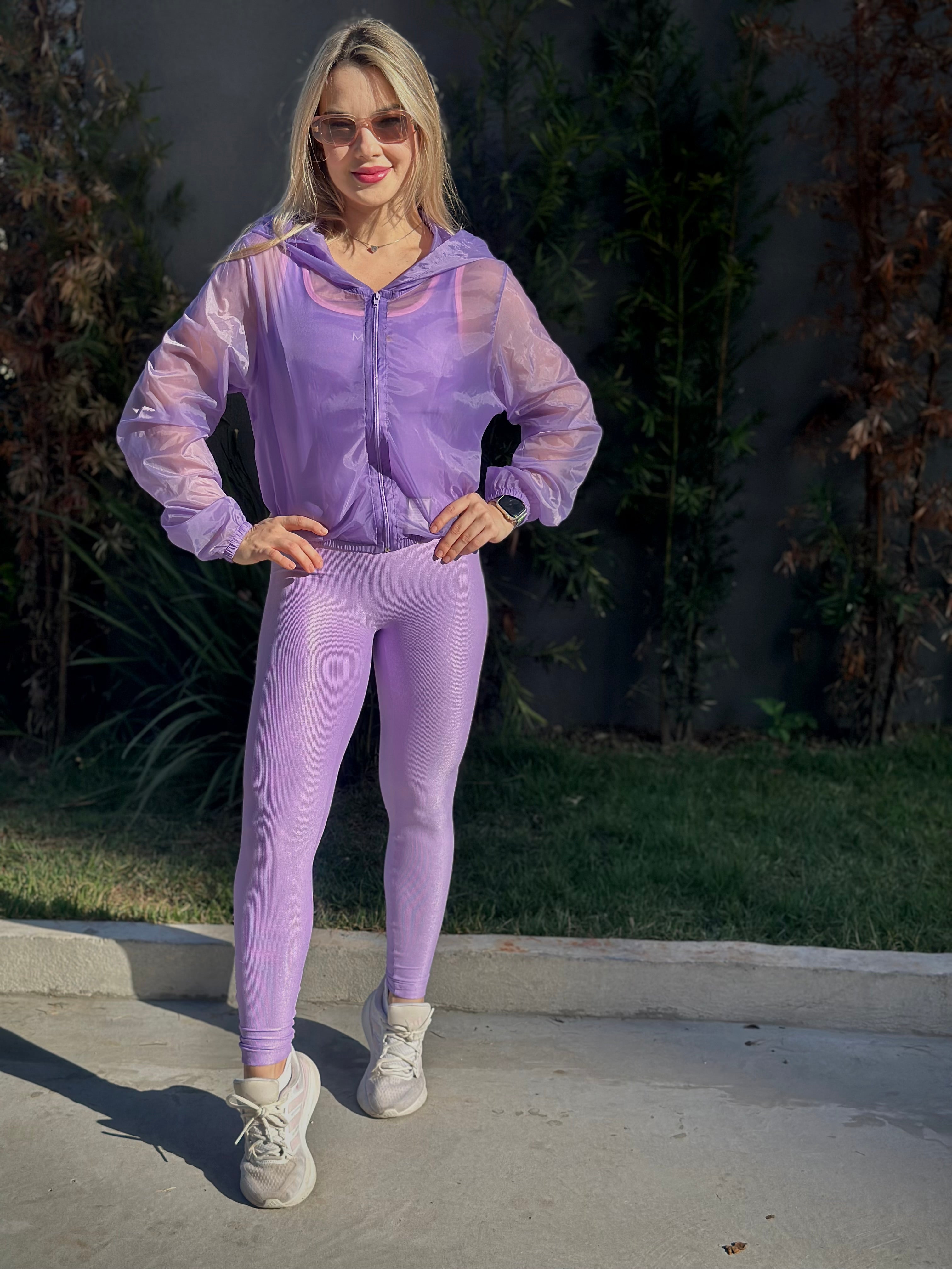 Jaqueta Cropped - Cor: Lavanda