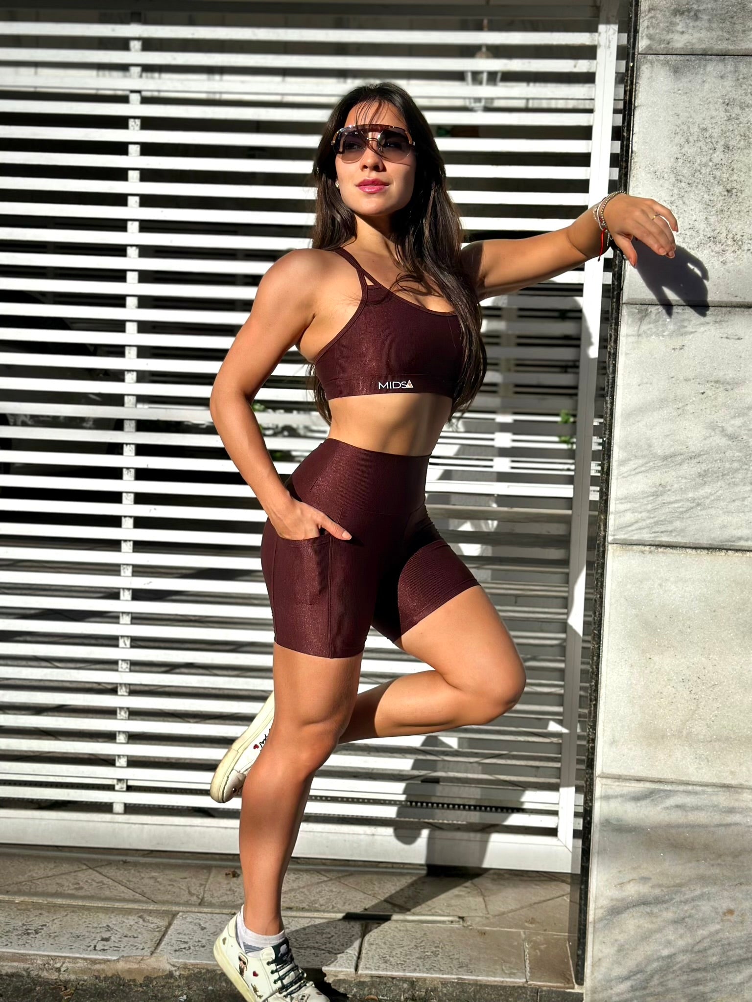 Shorts Essence State - Cor: Mocha Mousse