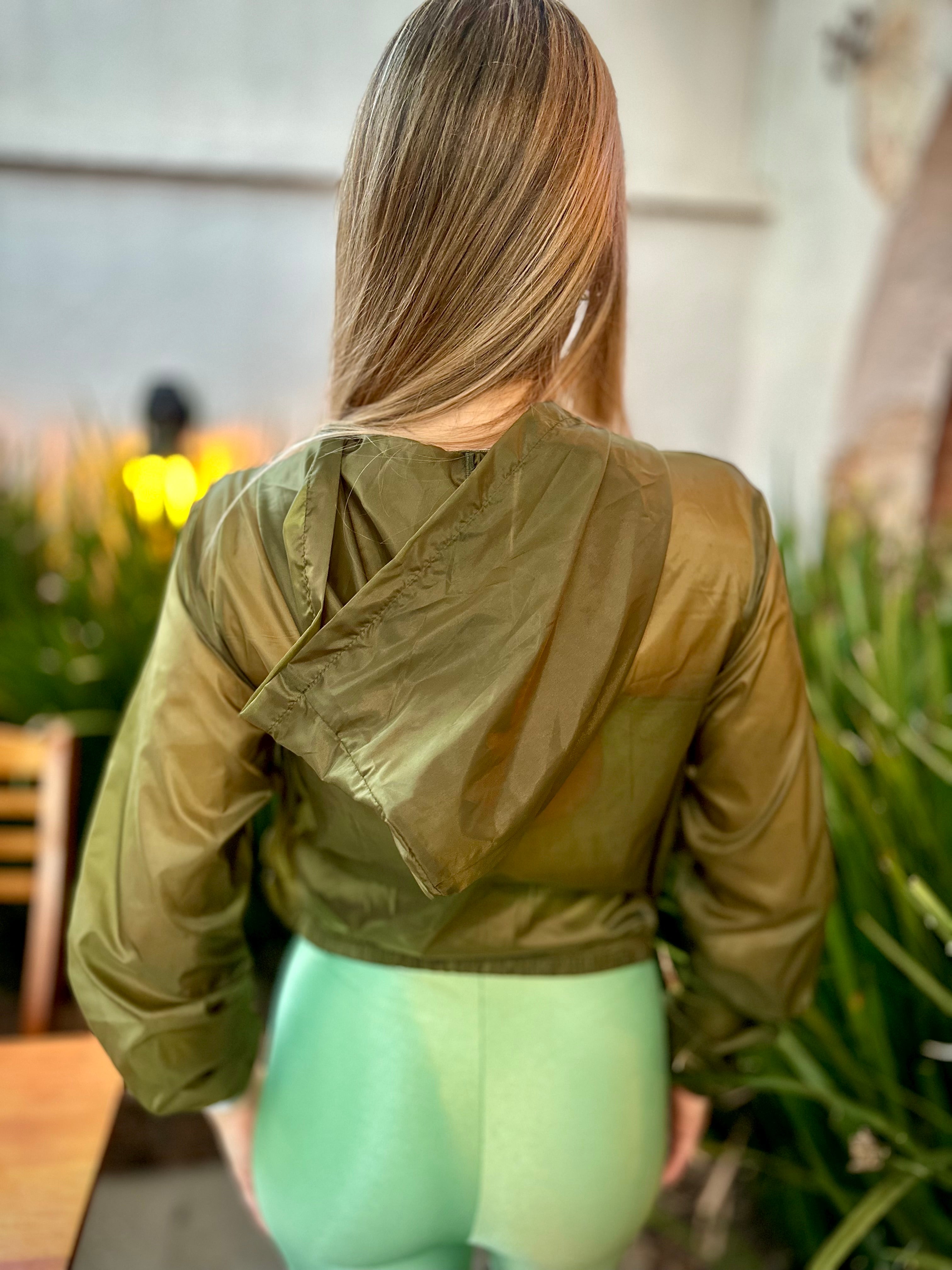 Jaqueta Cropped - Cor: Verde Militar