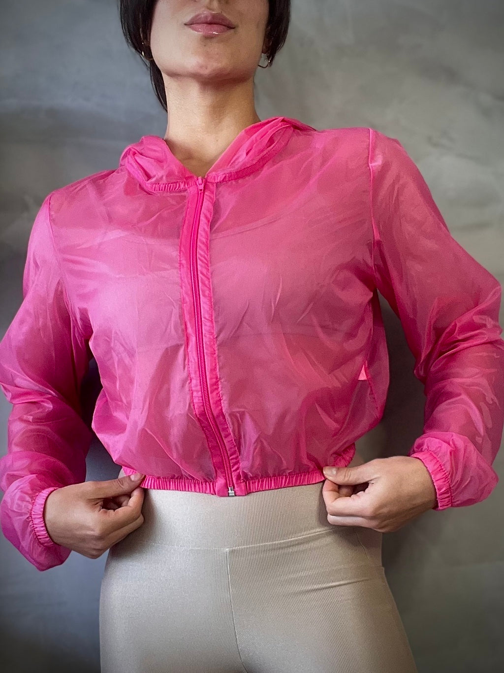 Jaqueta Cropped - Cor: Rubelita