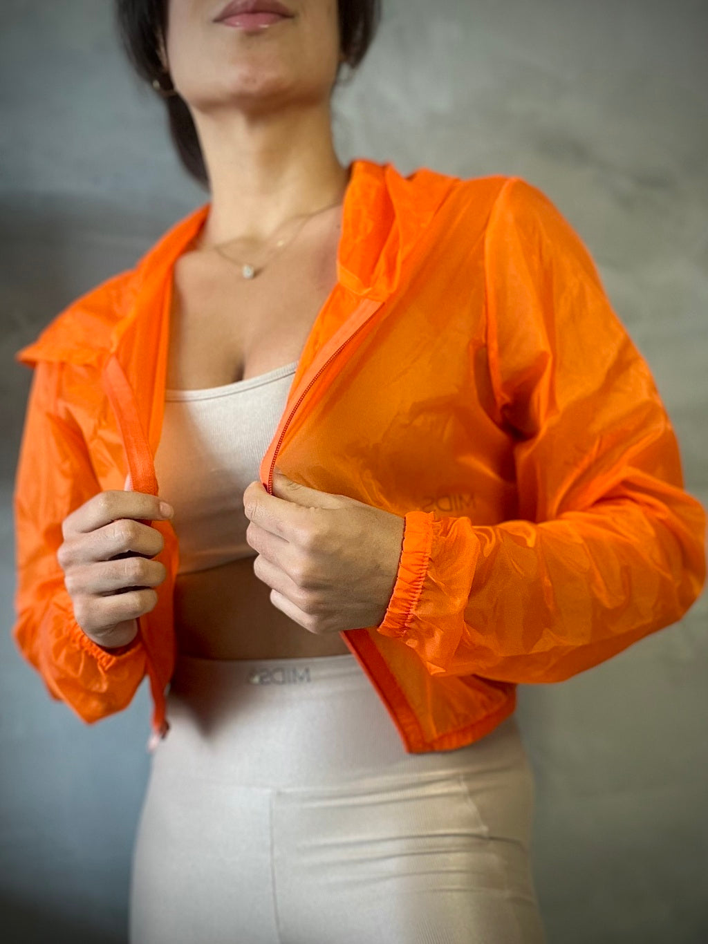 Jaqueta Cropped - Cor: Calcita Laranja