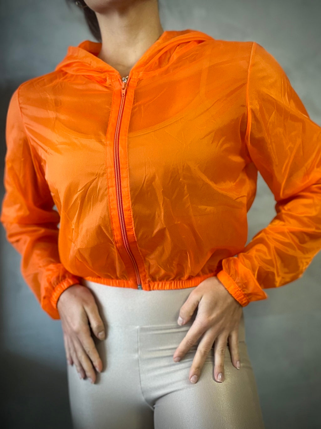 Jaqueta Cropped - Cor: Calcita Laranja