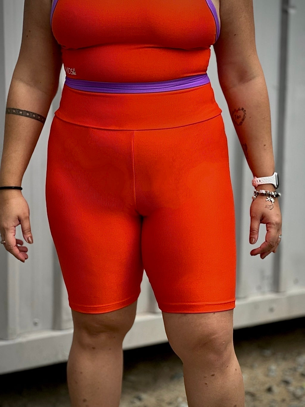 Bermuda Duo Color - Cor: Laranja e Lavanda