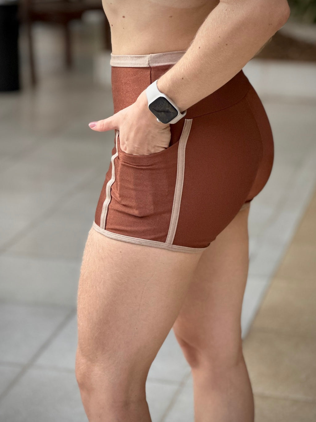 Shorts Axis Duocolor - Cor: Mocha Mousse